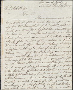 Letter from Simeon Smith Jocelyn, New York, to Amos Augustus Phelps, April 14 1835
