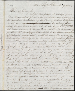 Letter from Maynard King, West Boylston, to Amos Augustus Phelps, December 9 1845