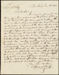 Letter from Simeon Smith Jocelyn, New York, to Amos Augustus Phelps, June 26. 1835