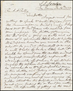 Letter from Simeon Smith Jocelyn, New Haven, to Amos Augustus Phelps, Nov 14th 1835