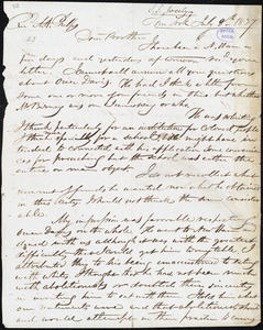 Letter from Simeon Smith Jocelyn, New York, to Amos Augustus Phelps, July 8th 1837
