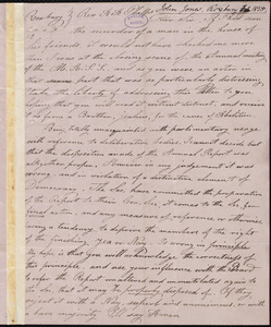 Letter from John Jones, Roxbury, to Amos Augustus Phelps, Feb 1838