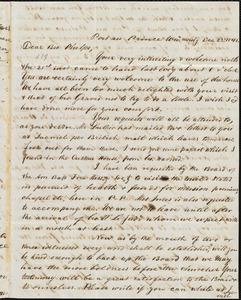 Letter from William M. Jones, Port au Prince, to Amos Augustus Phelps, Dec 23: 1846