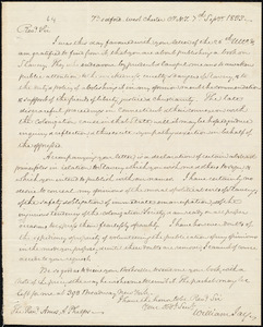 Letter from William Jay, Bedford, to Amos Augustus Phelps, 7th Septr. 1833