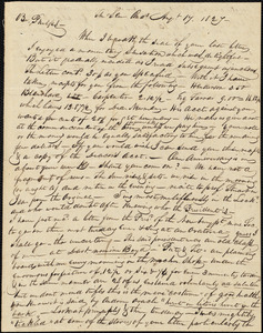 Letter from Spofford D. Jewett, Andover, to Amos Augustus Phelps, Augt. 14. 1827