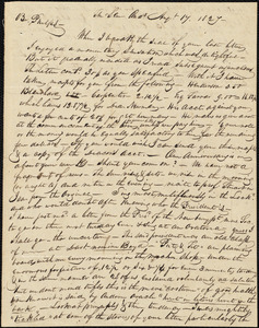 Letter from Spofford D. Jewett, Andover, to Amos Augustus Phelps, Augt. 14. 1827