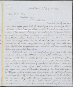 Letter from Thomas Lafon, Montipelier, to Amos Augustus Phelps, July 7th 1846