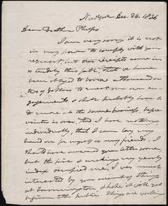 Letter from Joshua Leavitt, New York, to Amos Augustus Phelps, Dec. 26. 1836