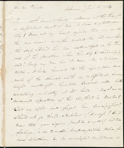 Letter from Edward Norris Kirk, Albany, to Amos Augustus Phelps, Jan. 16. 183[4]