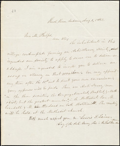Letter from Lewis F. Laine, Andover, to Amos Augustus Phelps, Aug. 1, 1833