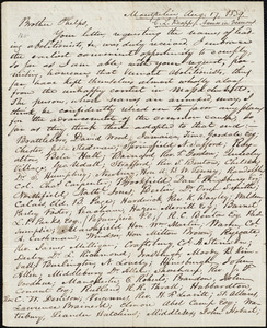 Letter from Chauncey L. Knapp, Montpelier, to Amos Augustus Phelps, Aug. 17. 1839