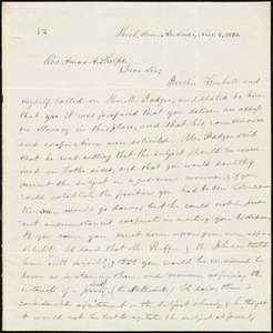 Letter from Lewis F. Laine, Andover, to Amos Augustus Phelps, Aug. 8, 1833