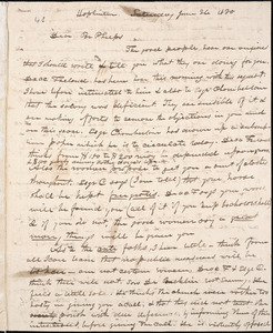 Letter from Samuel Lee, Hopekinton, to Amos Augustus Phelps, June 26 1830