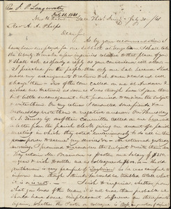 Letter from Isaac Pendleton Langworthy, New Haven, to Amos Augustus Phelps, July 30 / 41