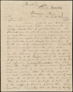 Letter from John Stocker Coffin Knowlton, Worcester, to Amos Augustus Phelps, March 20. 1838