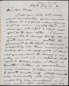 Letter from Joshua Leavitt, New York, to Amos Augustus Phelps, July 20 '40