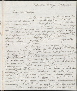 Letter from George L. Le Row, Waterville, to Amos Augustus Phelps, Novr. 21. 1834