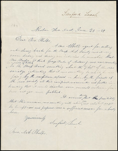 Letter from Sanford Leach, Newton, to Amos Augustus Phelps, June 20 - 39