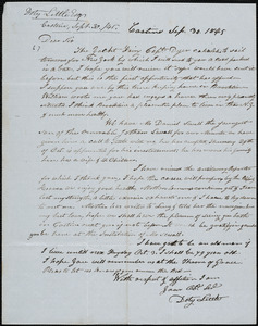 Letter from Doty Little, Castine, to Amos Augustus Phelps, Sep. 30. 1845