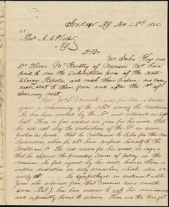Letter from Thomas Lafon, Jordan, N.Y., to Amos Augustus Phelps, Nov: 28th 1845