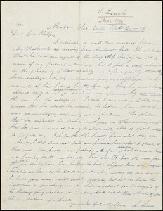Letter from Sanford Leach, Newton, to Amos Augustus Phelps, Oct. 21 - 39