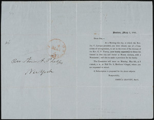 Letter from Joshua Leavitt, Boston, to Amos Augustus Phelps, May 2, 1846