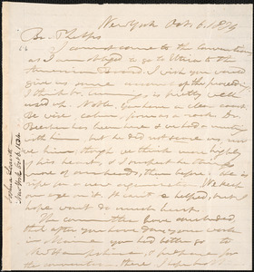 Letter from Joshua Leavitt, New York, to Amos Augustus Phelps, Oct. 6. 1834