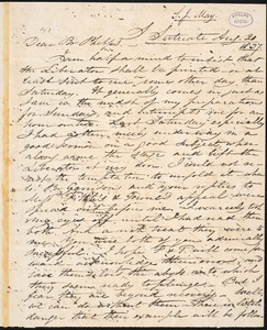 Letter from Samuel Joseph May, S Scituate, to Amos Augustus Phelps, 1837 August 20