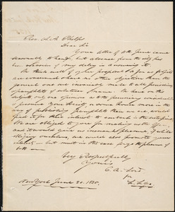 Letter from Charles Austin Lord, New York, to Amos Augustus Phelps, June 20. 1835
