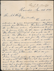 Letter from Job H. Martyn, Haverhill, to Amos Augustus Phelps, Jun. 13th. 1840