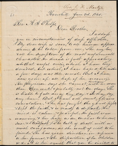 Letter from Job H. Martyn, Haverhill, to Amos Augustus Phelps, June 3d. 1840