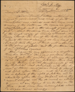 Letter from Samuel Joseph May, Boston, to Amos Augustus Phelps, Jan. 1. 183[6]