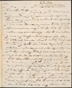 Letter from E. D. Moore, Natick, to Amos Augustus Phelps, July 30th 1836