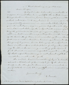 Letter from C. Marsh, West Roxbury, to Amos Augustus Phelps, August 15: 1845