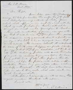 Letter from E. D. Moore, to Amos Augustus Phelps, Oct. 1845