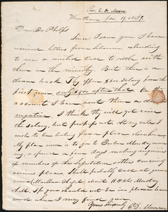 Letter from E. D. Moore, Wrentham, to Amos Augustus Phelps, Jan. 19. 1839