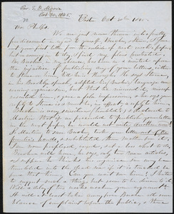 Letter from E. D. Moore, Boston, to Amos Augustus Phelps, Oct 30th 1845
