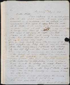 Letter from William Whiting Newell, Montgomery, to Amos Augustus Phelps, May 1, 1843