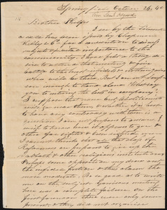 Letter from Samuel Osgood, Springfield, to Amos Augustus Phelps, October 26. 40