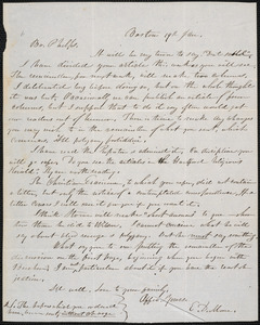 Letter from E. D. Moore, Boston, to Amos Augustus Phelps, 1846 January 19