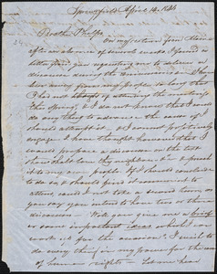 Letter from Samuel Osgood, Springfield, to Amos Augustus Phelps, April 14. 1846