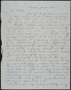 Letter from E. D. Moore, Boston, to Amos Augustus Phelps, Jan 1st. 1845
