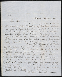 Letter from George William Perkins, Meriden, to Amos Augustus Phelps, Aug. 30. 1845