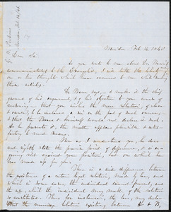 Letter from George William Perkins, Meriden, to Amos Augustus Phelps, Feb. 14. 1846