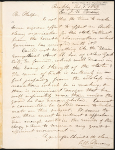 Letter from J. U. Parsons, Berkley, to Amos Augustus Phelps, Feb. 1. 1839