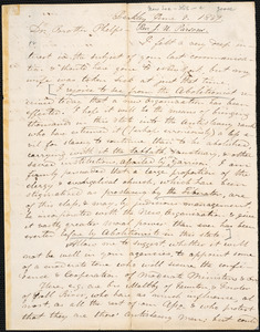 Letter from J. U. Parsons, Berkley, to Amos Augustus Phelps, June 7. 1839