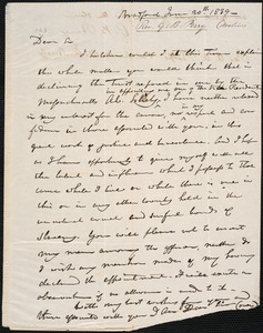 Letter from Gardiner B. Perry, Bradford, to Amos Augustus Phelps, June 20th 1839