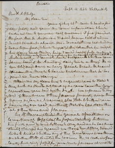 Letter from James D. Paxton, Shelbyville, to Amos Augustus Phelps, Sept 14: 1846