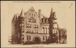 Young Men's Christian Association building and main entrance, Hartford, Conn.