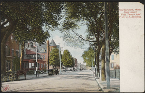 Newburyport, Mass. State Street, Wolf Tavern and Y.M.C.A. building